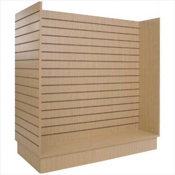 GONDOLA SLATWALL MERCHANDISER MAPLE Detroit Store Fixture Co