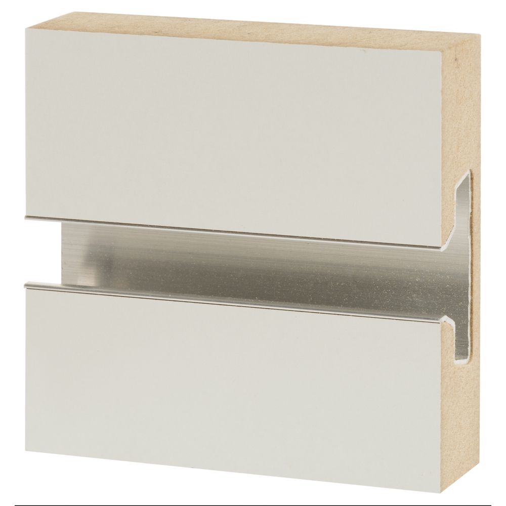 LIGHT GRAY SLATWALL WITH ALUMINUM INSERTS 4'H X 8'L Detroit Store