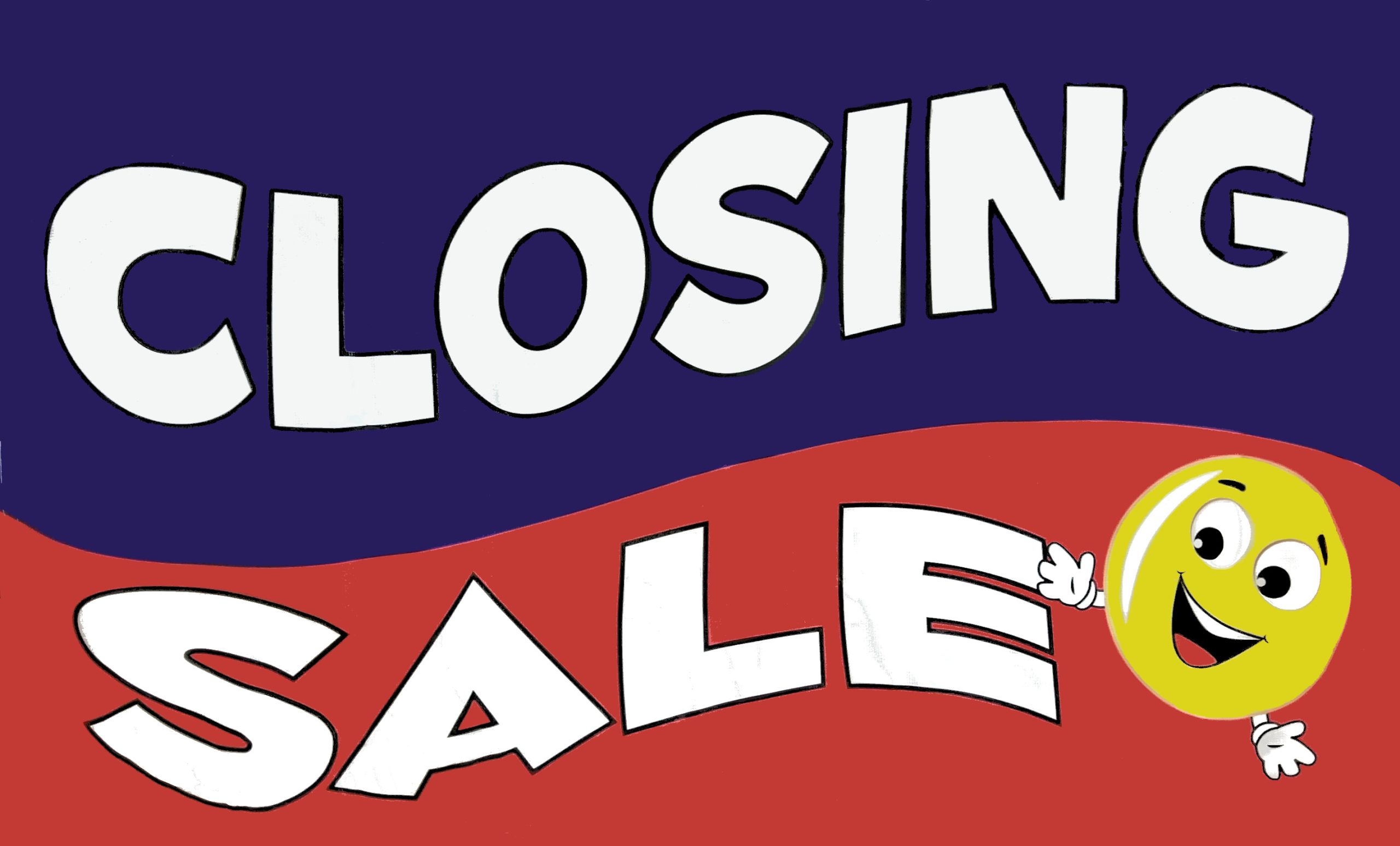 STORE CLOSING SALE VINYL BANNER Detroit Store Fixture Co. Custom