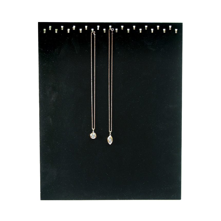 NECKLACE BOARD BLACK Detroit Store Fixture Co. Custom made slatwall