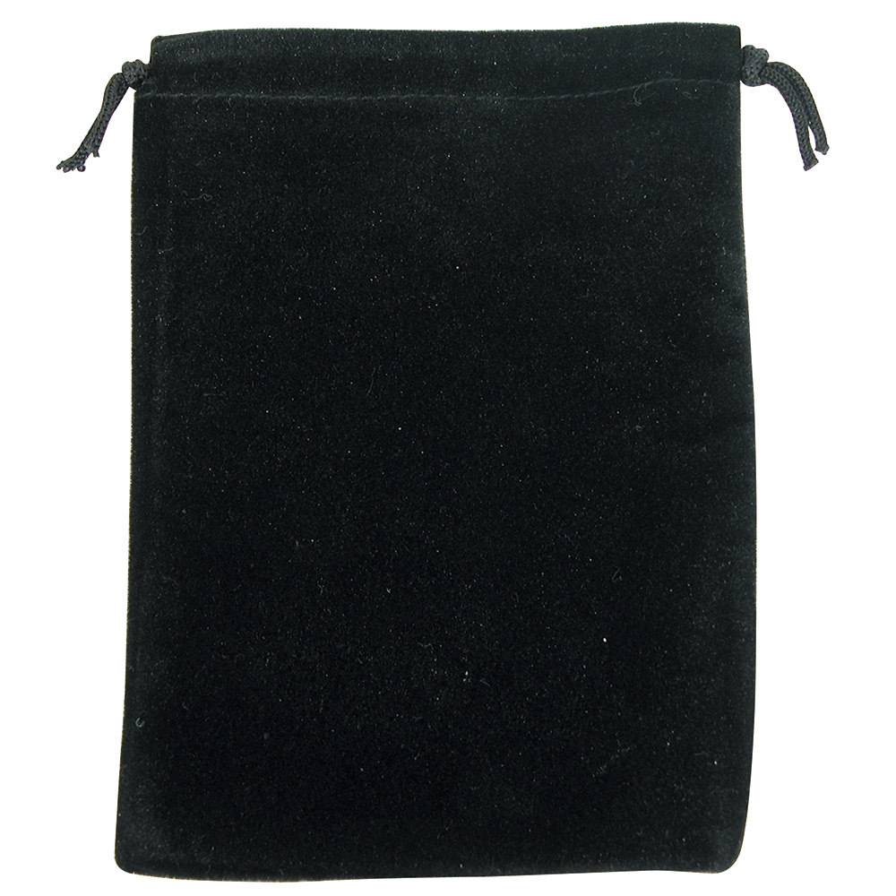 SUEDE JEWELRY POUCH BLACK - Detroit Store Fixture Co.  Custom made  slatwall and slatwall units made in the USA