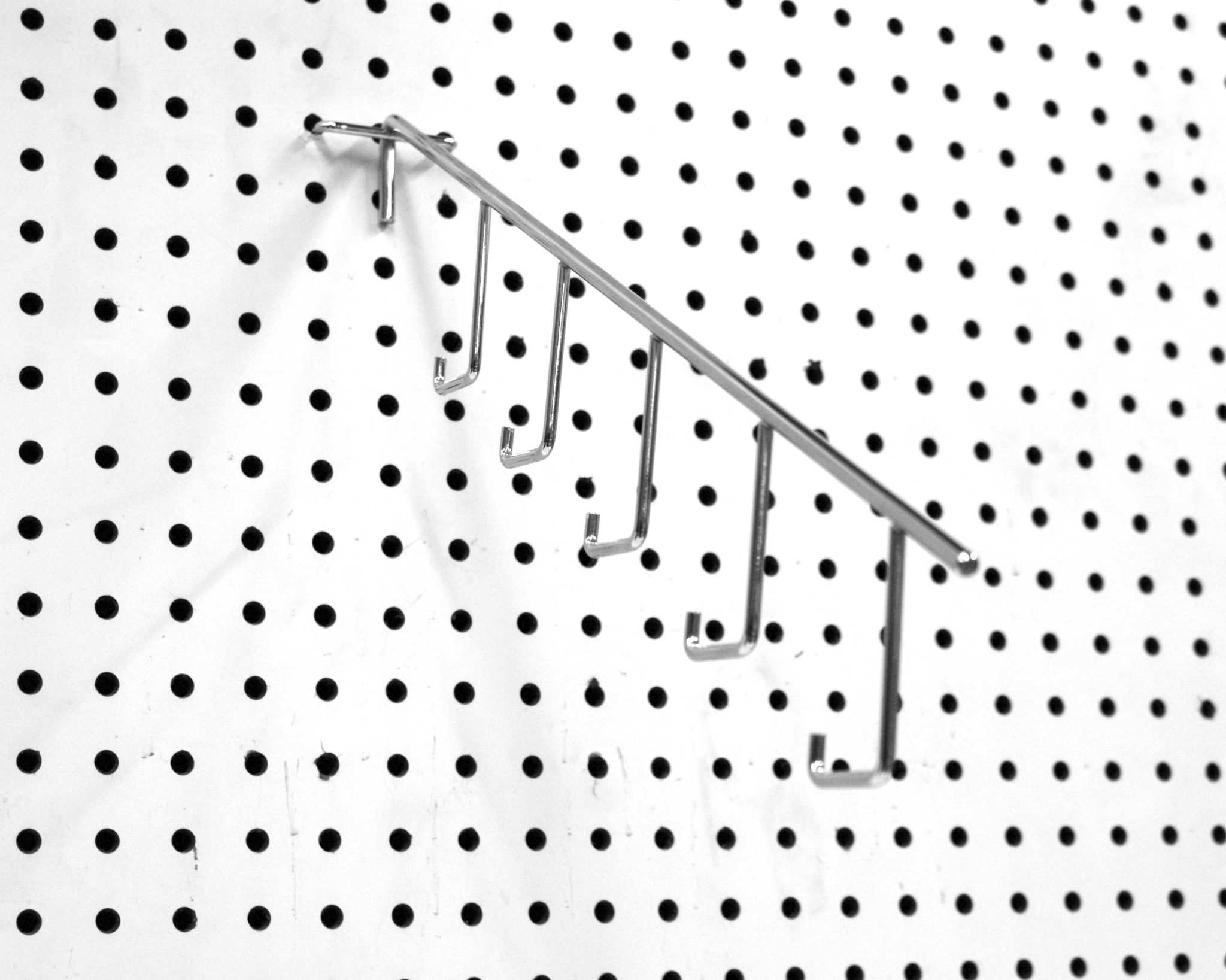 PEGBOARD 5 HOOK WATERFALL Detroit Store Fixture Co. Custom made