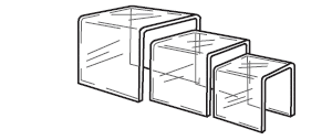 SMALL ACRYLIC RISER 3 PIECE SET