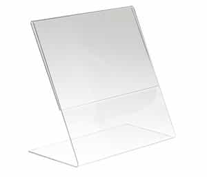 ACRYLIC SLANT BACK SIGN HOLDER 7 X 11