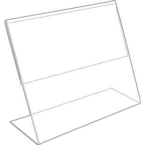 ACRYLIC SLANT BACK SIGN HOLDER 11 X 8