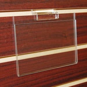 ACRYLIC SLATWALL SIGN HOLDER 5 X 3