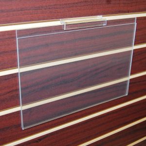 ACRYLIC SLATWALL SIGN HOLDER 11 X 7