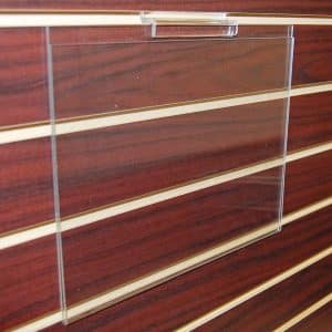 ACRYLIC SLATWALL SIGN HOLDER 11 X 8