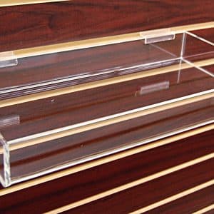 ACRYLIC SLATWALL TRAY 16" X 8"D X 2"H