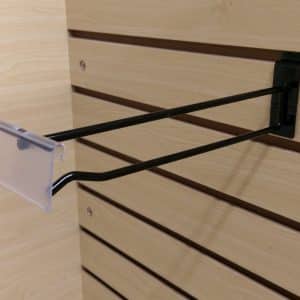 8" SLATWALL SCANNER HOOK BLACK