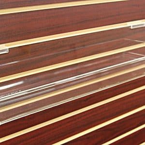 ACRYLIC SLATWALL TRAY 23" X 4" CLOSED ENDS