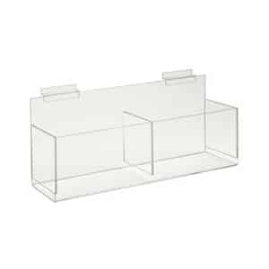 SLATWALL DOUBLE HOSIERY BIN 15"W X 4"D