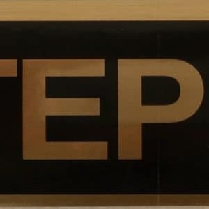 ADHESIVE INFORMATION SIGN