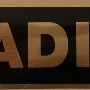 ADHESIVE INFORMATION SIGN