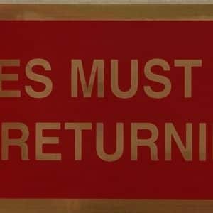 ADHESIVE INFORMATION SIGN