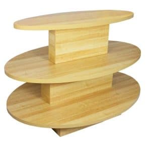 3 TIER OVAL TABLE MAPLE