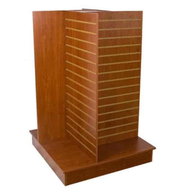 SLATWALL 4-WAY DISPLAY WITH BASE CHERRY