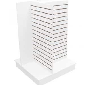 SLATWALL 4-WAY DISPLAY WITH BASE WHITE