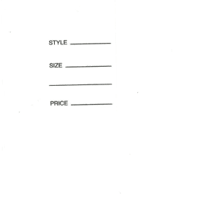 LARGE WHITE UNSTRUNG 1PART TAG