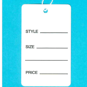 LARGE WHITE STRUNG 2 PART TAG