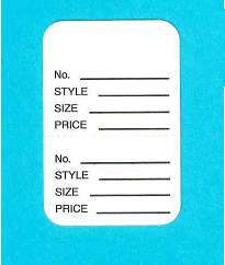 SMALL WHITE UNSTRUNG 2 PART TAG