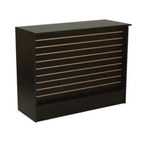SLATWALL FRONT WRAP COUNTER 4FT BLACK
