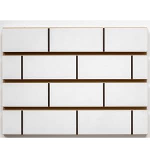 SUBWAY TILE MELAMINE SLATWALL 4'H X 8'L