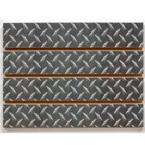 DIAMOND PLATE MELAMINE SLATWALL 4'H X 8'L