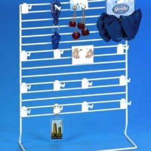 COUNTER TOP SLOTTED GRID DISPLAY WHITE