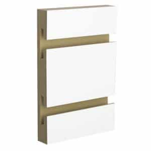WHITE MELAMINE SLATWALL 4'H X 8'L