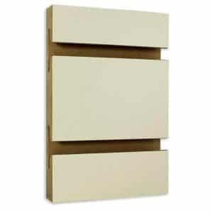 ALMOND MELAMINE SLATWALL 4'H X 8'L