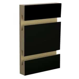 BLACK MELAMINE SLATWALL 4'H X 8'L