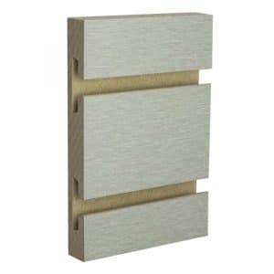 BRUSHED ALUMINUM MELAMINE SLATWALL 4'H X 8'L