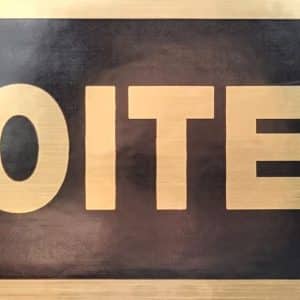 ADHESIVE INFORMATION SIGN