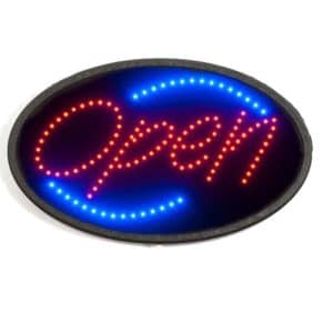 OVAL LED OPEN SIGN