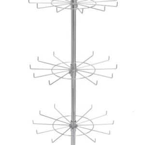 4 TIER SPINNER RACK 12 HOOK