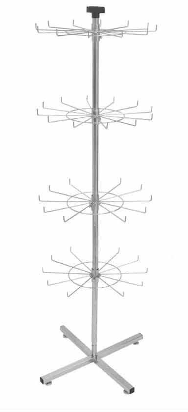 4 TIER SPINNER RACK 12 HOOK