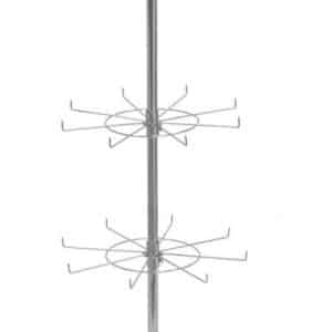 4 TIER SPINNER RACK 8 HOOK