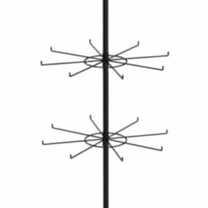 4 TIER SPINNER RACK 8 HOOK