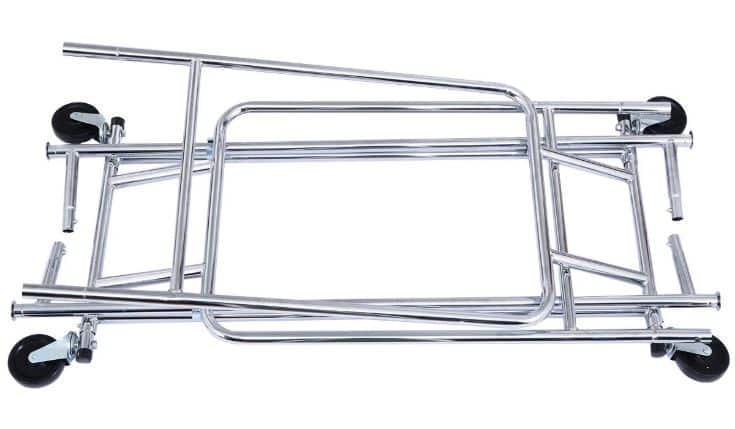 DOUBLE RAIL FOLDING GARMENT RACK CHROME - Image 3