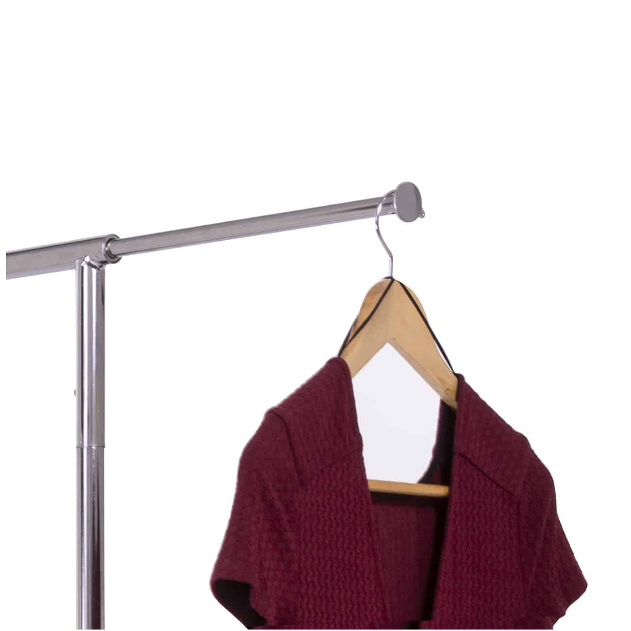 DOUBLE RAIL FOLDING GARMENT RACK CHROME - Image 2