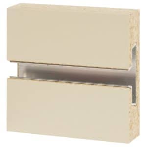 ALMOND SLATWALL WITH ALUMINUM INSERTS 4'H X 8'L
