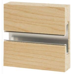 HARDROCK MAPLE SLATWALL WITH ALUMINUM INSERTS 4'H X 8'L