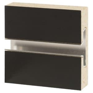 BLACK SLATWALL WITH ALUMINUM INSERTS 4'H X 8'L