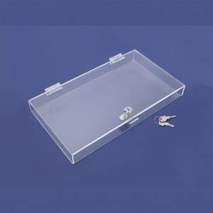 ACRYLIC TRAY WITH COVER & LOCK
