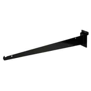 16" SLATWALL SHELF BRACKET, BLACK