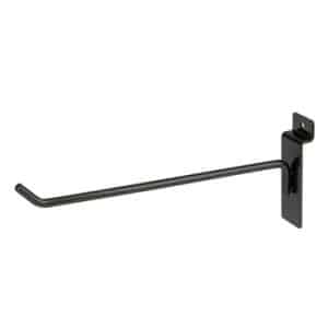 8" BLACK SLATWALL HOOK - 1/4"