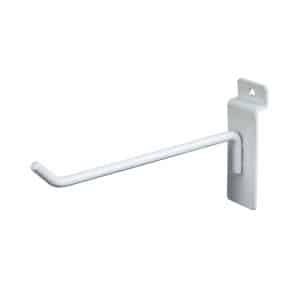 6" WHITE SLATWALL HOOK - 1/4"
