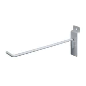8" WHITE SLATWALL HOOK - 1/4"