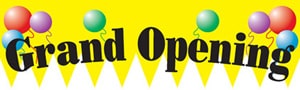 GRAND OPENING VINYL BANNER 10'